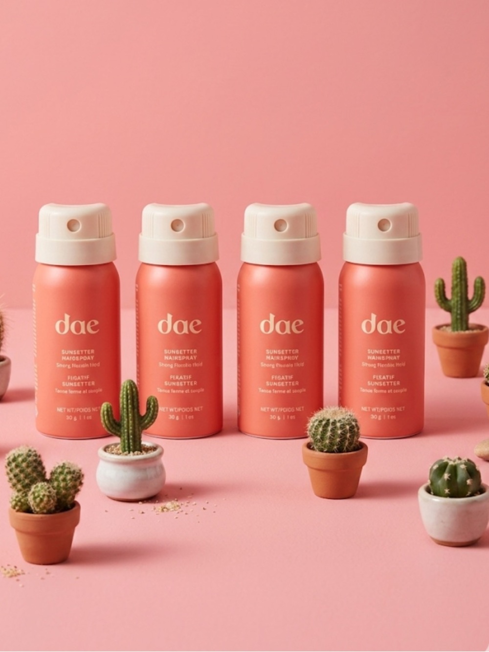 NEW Dae 4 Mini Sunsetter Strong Hold Flexible Hairsprays